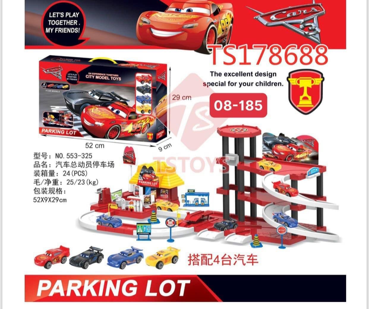 Đồ Chơi Oto Bãi Đậu Đỗ Xe Gara Oto Mcqueen Parking Lot