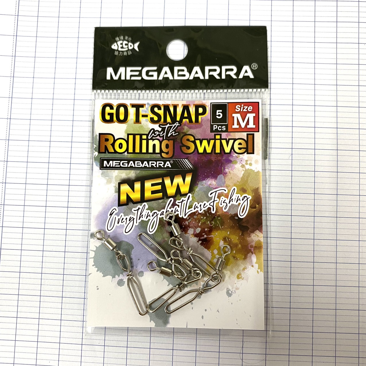 Khóa Câu Lure Megabarra Go T Snap Rolling Swivel Size S M Vỉ 5 Cái Dùng Móc Mồi Câu Lure Cá Lóc Chẽm Mú