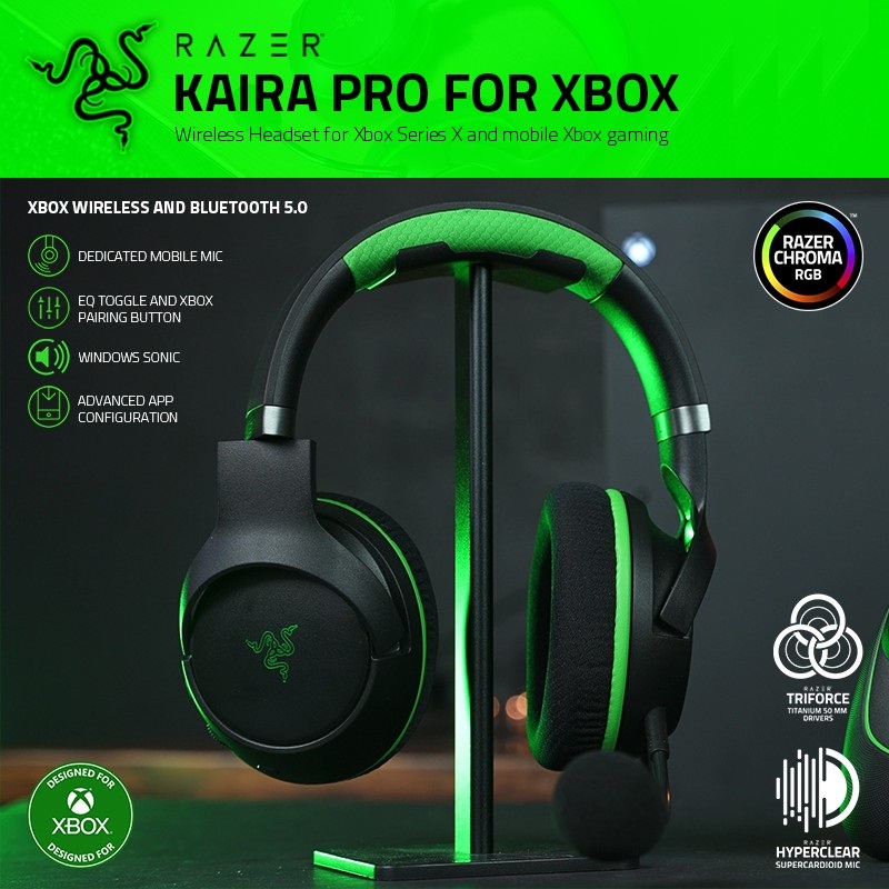 Tai nghe chơi Game Razer Kaira Pro for Xbox - Hàng chính hãng