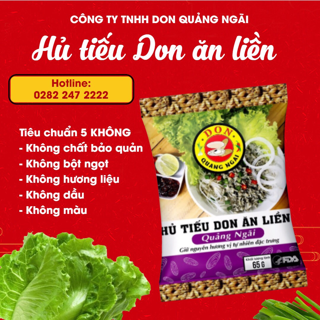 2 GÓI HỦ TIẾU DON ĂN LIỀN - ĐẶC SẢN QUẢNG NGÃI