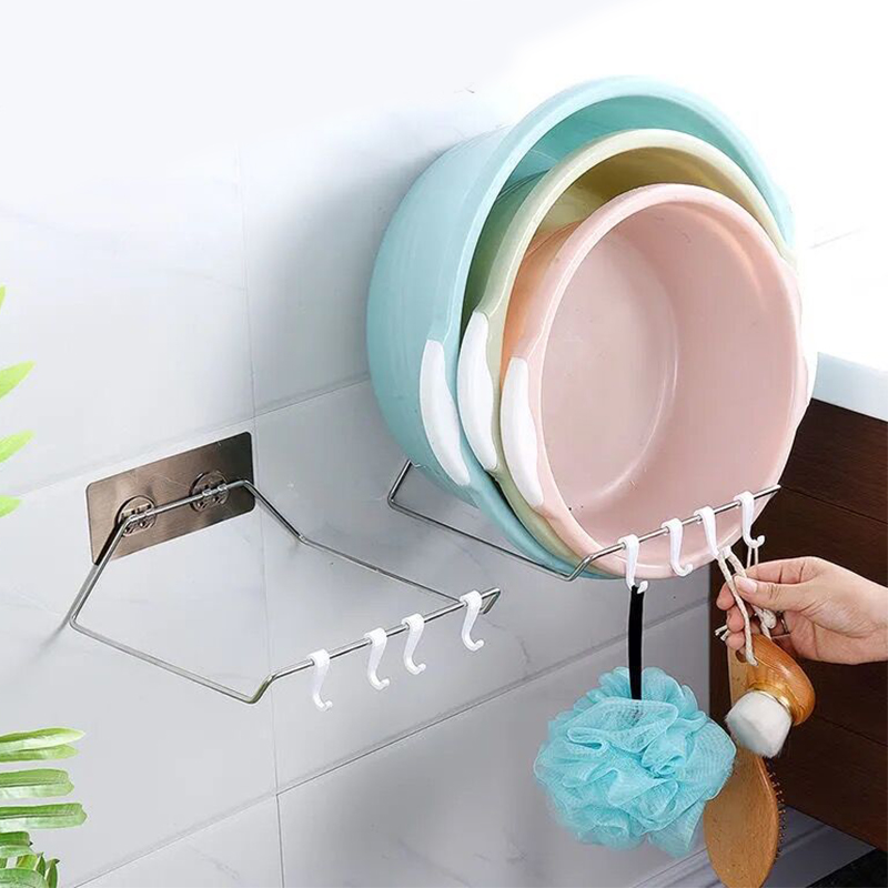 Giá treo thau chậu, để đồ đa năng INOX 304 dán tường tiện