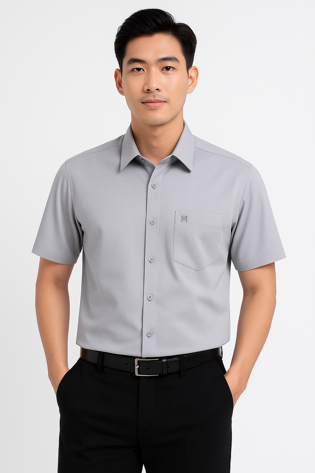 Áo sơ mi nam ngắn tay Khatoco
