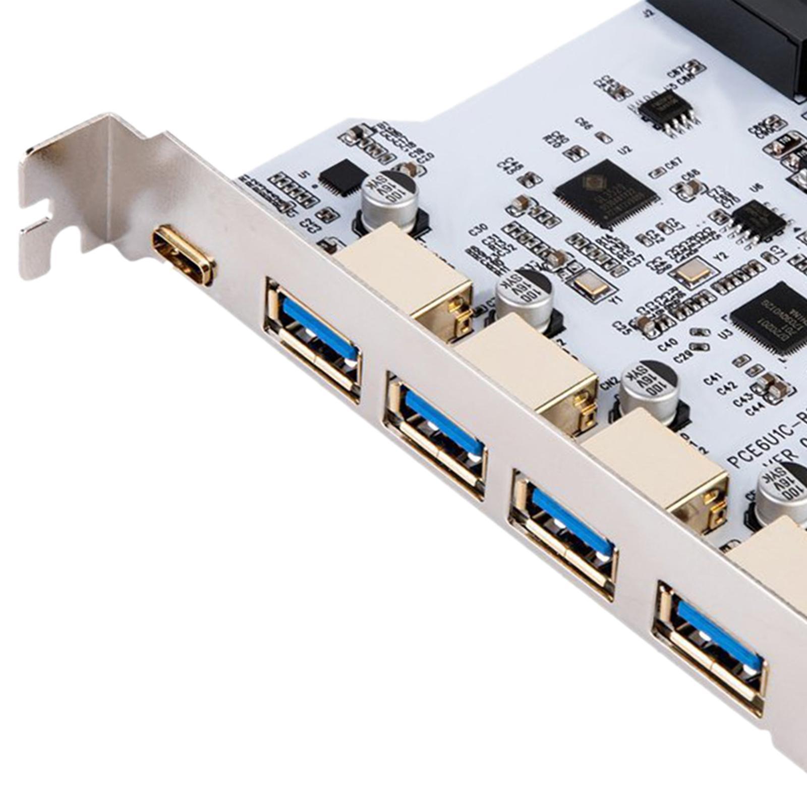 PCIe to USB 3.2 Card USB3.0 Type-A type c Ports Connector Converter pci