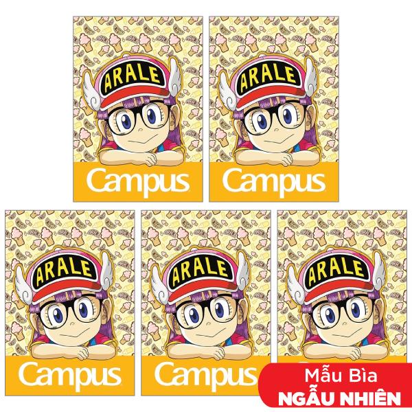 Combo 5 Tập Arale Norimaki - B5 4 Ô Ly 48 Trang ĐL 100g/m2 - Campus NB-BARN48 (Mẫu Màu Giao Ngẫu Nhiên)