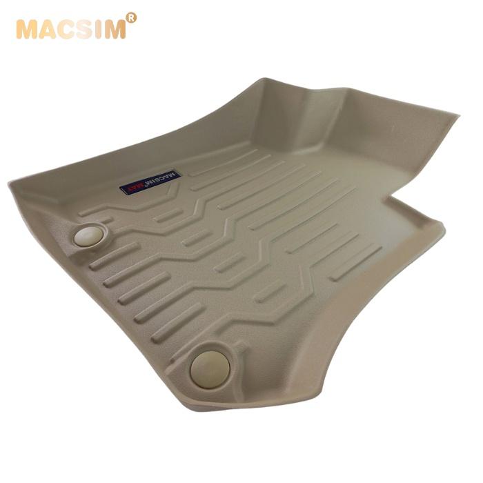 Thảm lót sàn xe ô tô Mercedes GLC 2016 -2020 Nhãn hiệu Macsim chất liệu nhựa TPV cao cấp màu be
