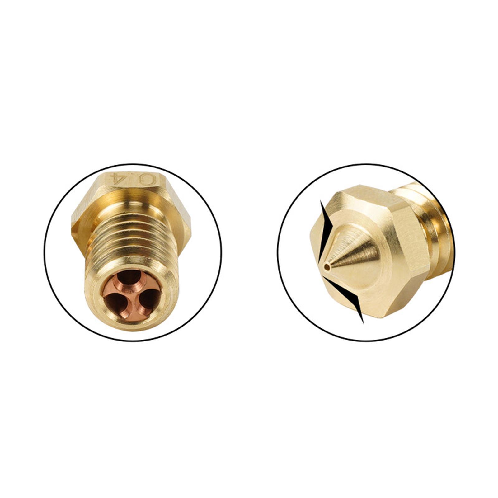 Solid High Speed Nozzle Easy to Use High Temperature Brass for Filament