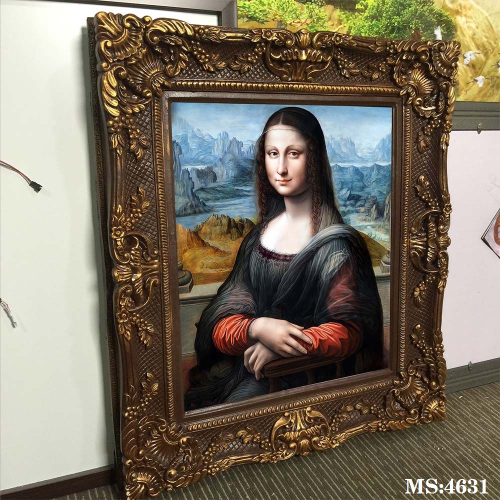 Tranh treo tường châu âu trang trí phòng khách, phòng ngủ. Bức tranh MONA LISA - Nàng Mona Lisa MS 4631