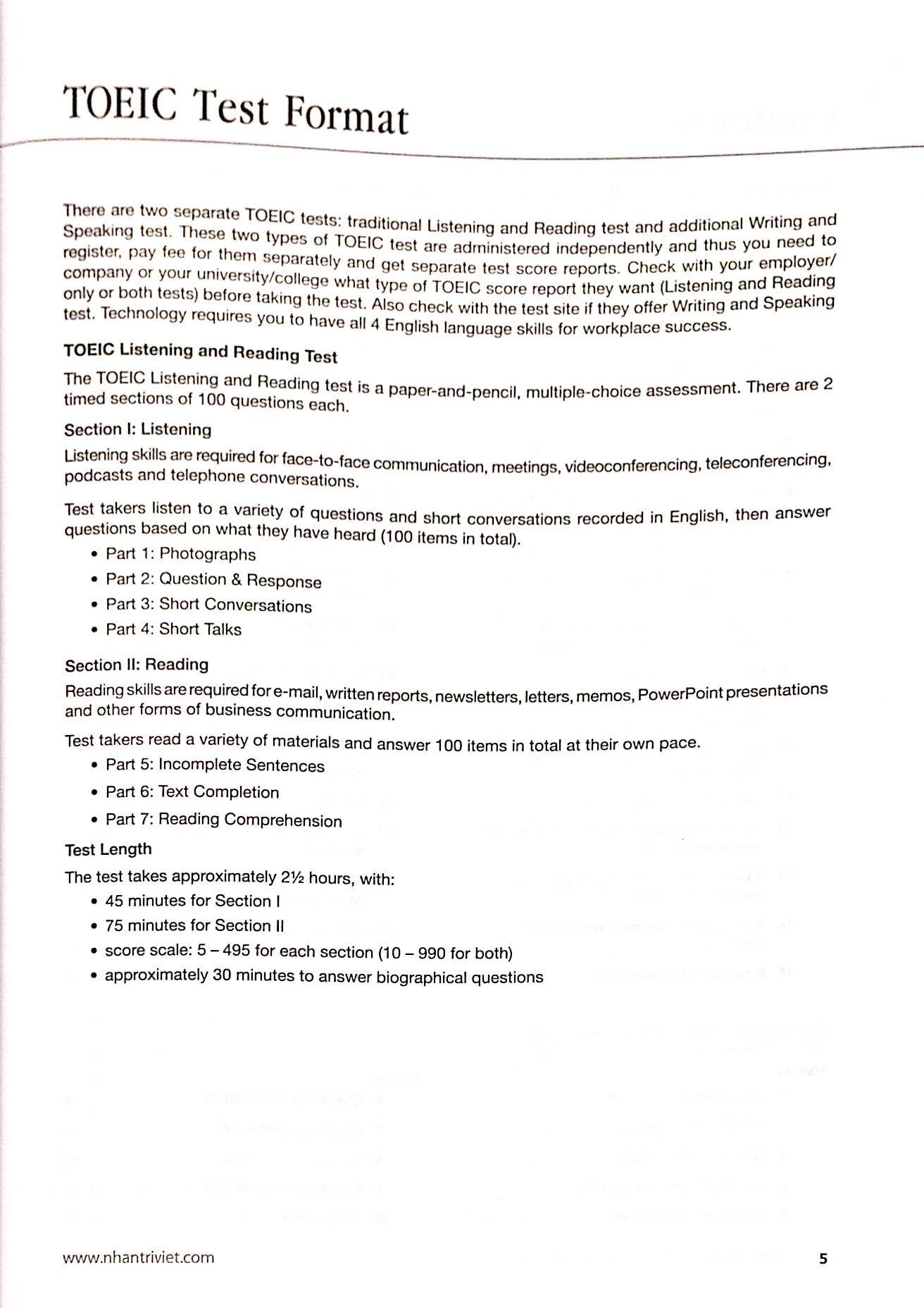 Sách TOEIC Training Listening Comprehension 860 - ảnh 6