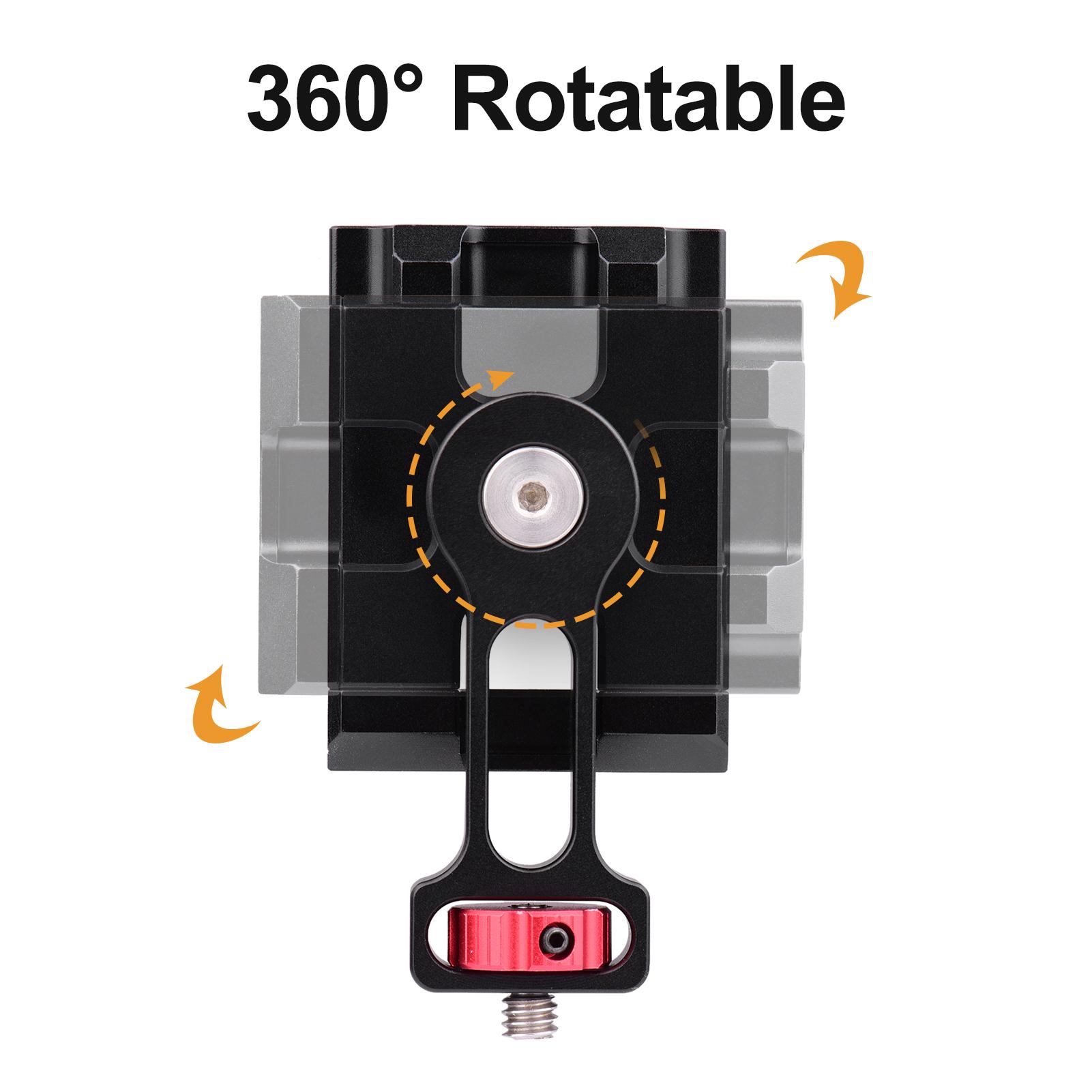 Giá đỡ điện thoại thông minh với Núm quay vít 1/4 inch Xoay 360 ° cho Phụ kiện Gimbal ổn định