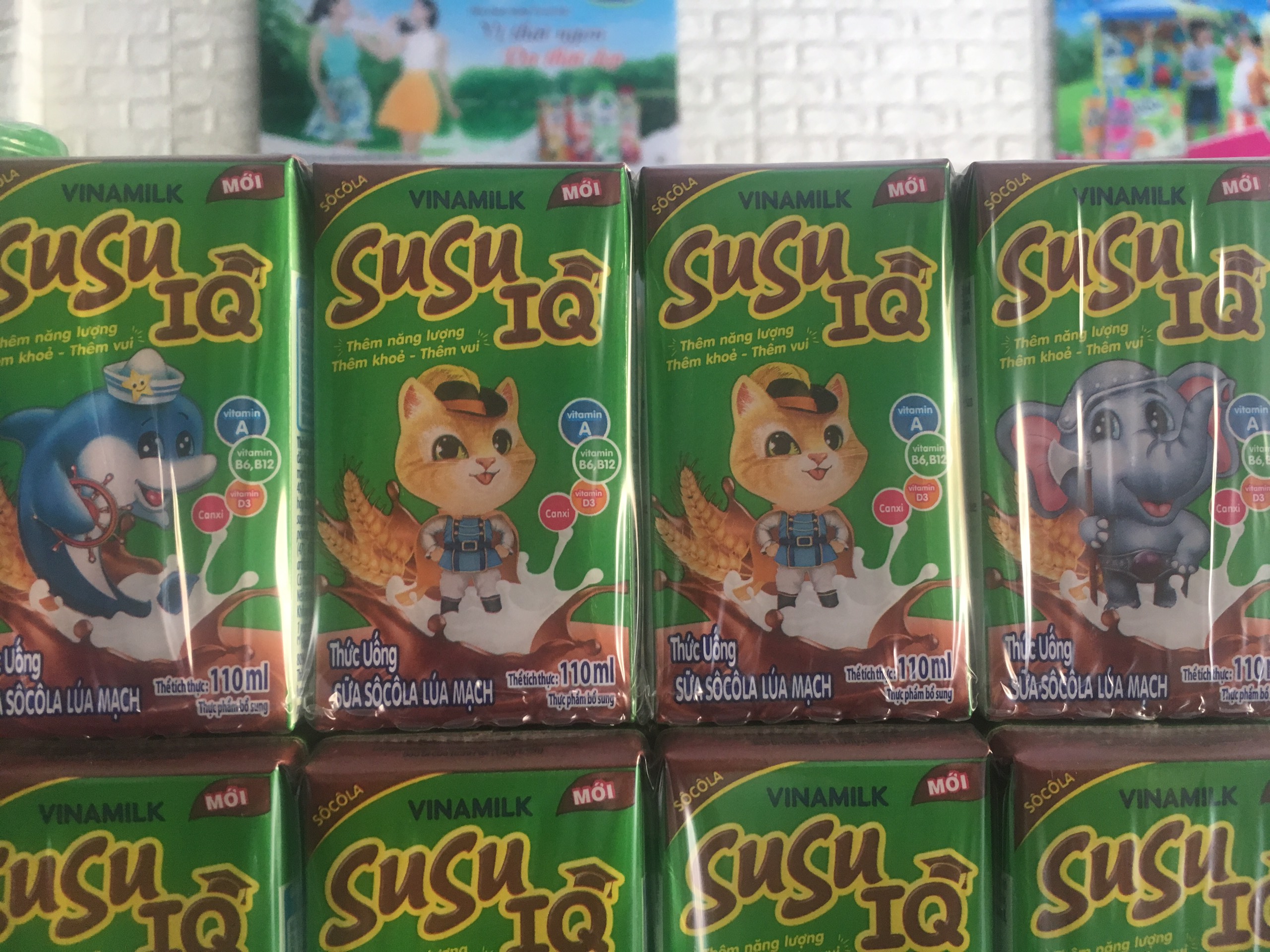 THÙNG SỮA SUSU IQ SOCOLA CACAO LÚA MẠCH 110 ML