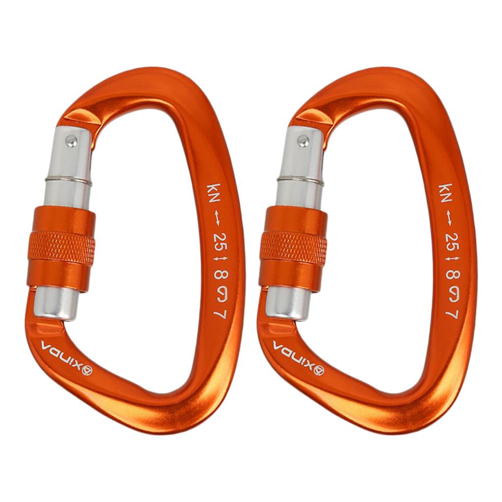 4x Mountaineering Climbing Equipment Carabiner Screw Lock 25KN