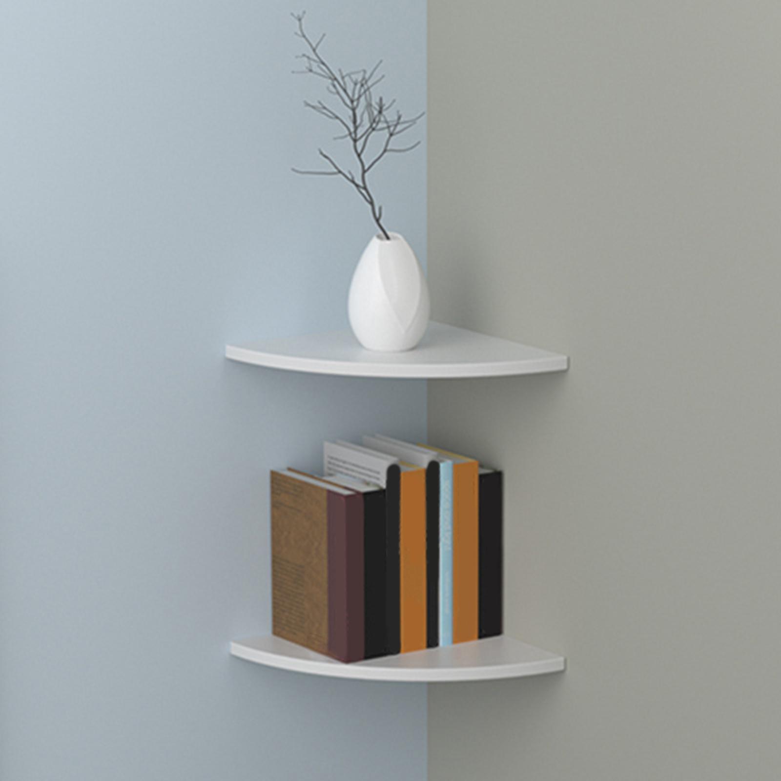 Corner Shelf,Round End Wall Mounted Display Shelf for Bedroom,Living Room,Home Decor