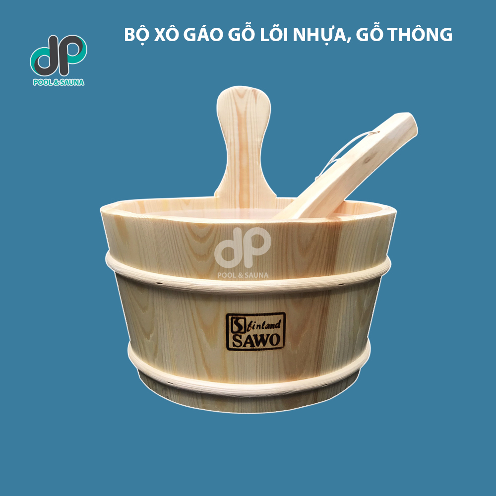 XÔ GÁO GỖ PHÒNG XÔNG HƠI KHÔ - Gỗ thông, lõi nhựa