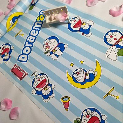 Combo 10m giấy dán tường Doraemon 004 có keo sẵn