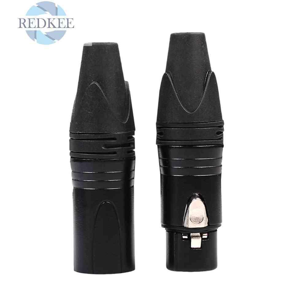 1 Cặp Đầu Nối Dây Cáp Âm Thanh XLR 3Pin