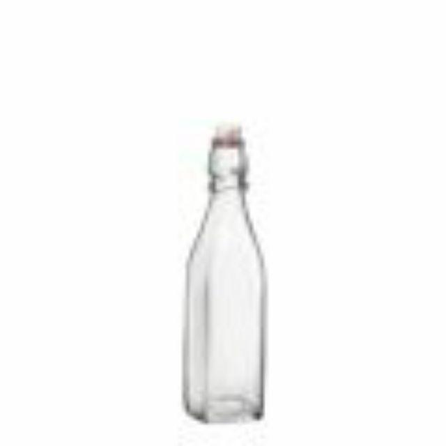 Chai thủy tinh vuông nắp cài Swing 0.5L