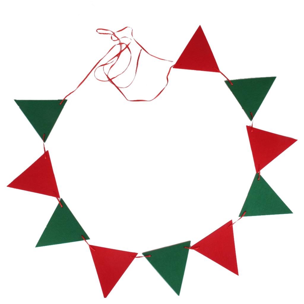 10pcs Triangle Flag Garland Banner Party Christmas Xmas Decoration