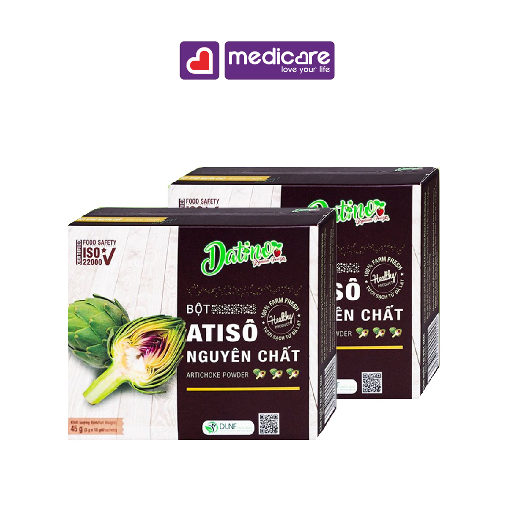 0131873 DATINO Bột Atisô Nguyên Chất Hộp 15 gói x 3g