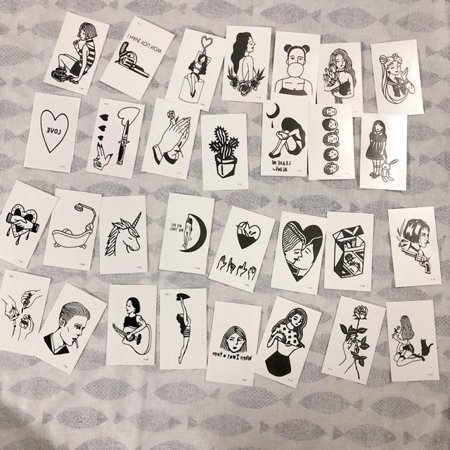 Set 30 tấm hình xăm dán mini