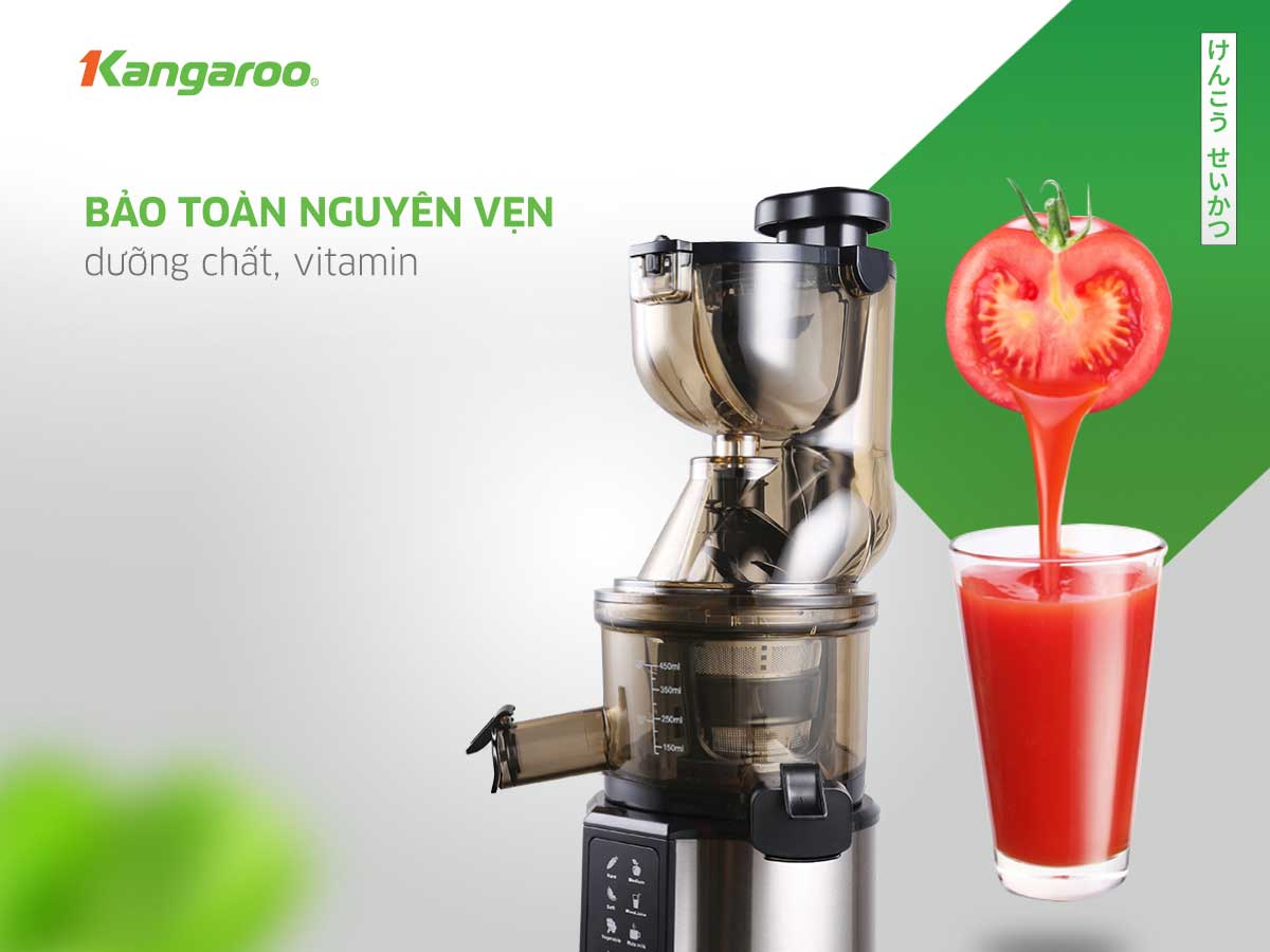 MÁY ÉP TRÁI CÂY KANGAROO KG200SJD2 (MÁY ÉP CHẬM 665ml - 200W) Hàng Chính Hãng