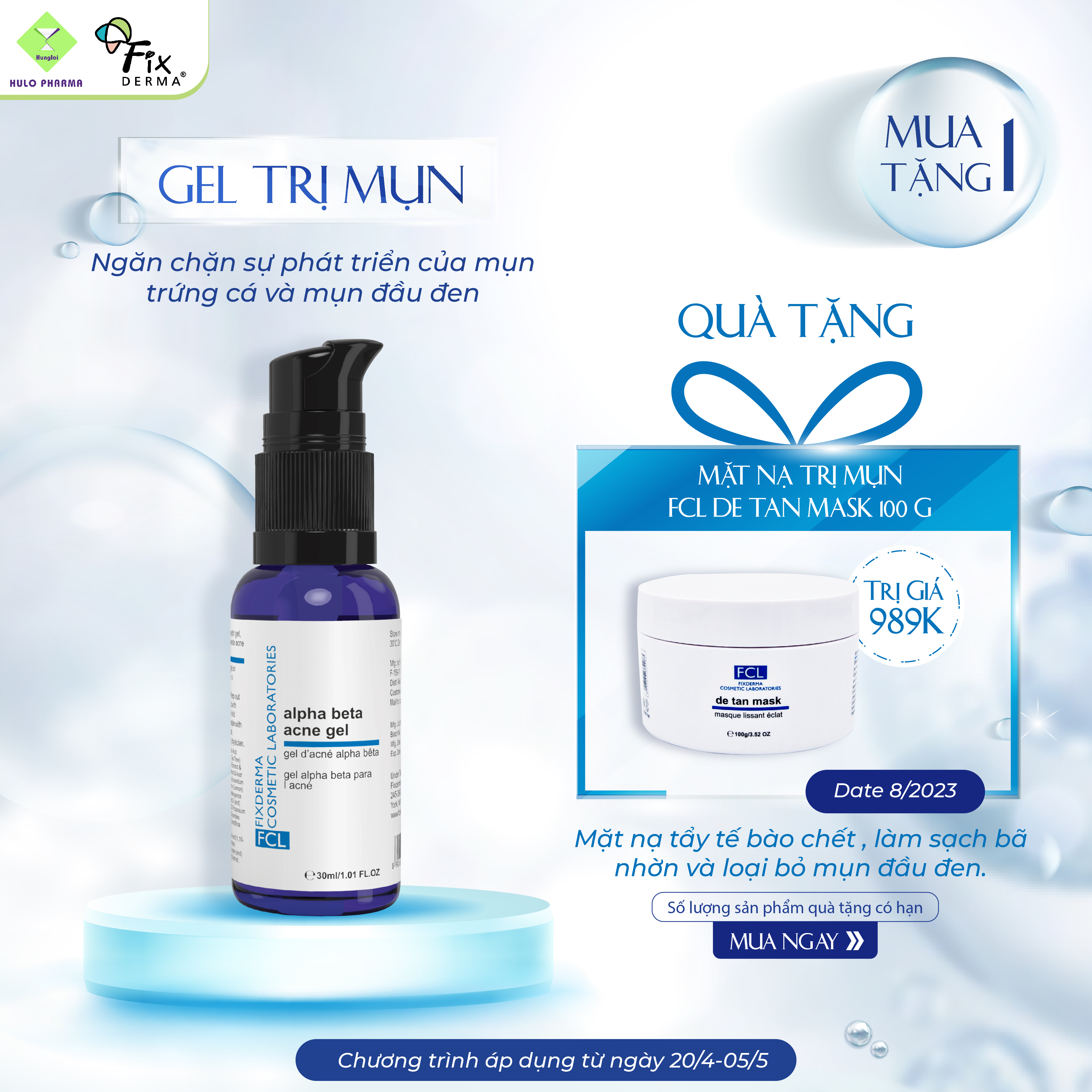 Chấm Mụn FCL Alpha-Beta Acne Gel Giúp Giảm Mụn, Ngừa Viêm,Thông Thoáng Lỗ Chân Lông, Điều Tiết Bã Nhờn 30ml - Hùng Lợi