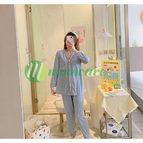 Pijama Bầu sau sinh cho con bú ti CỔ TIM - Bộ đồ bầu mặc nhà cho mẹ - Quần áo ngủ bà bầu đẹp thời trang giá rẻ Bigsize 2022