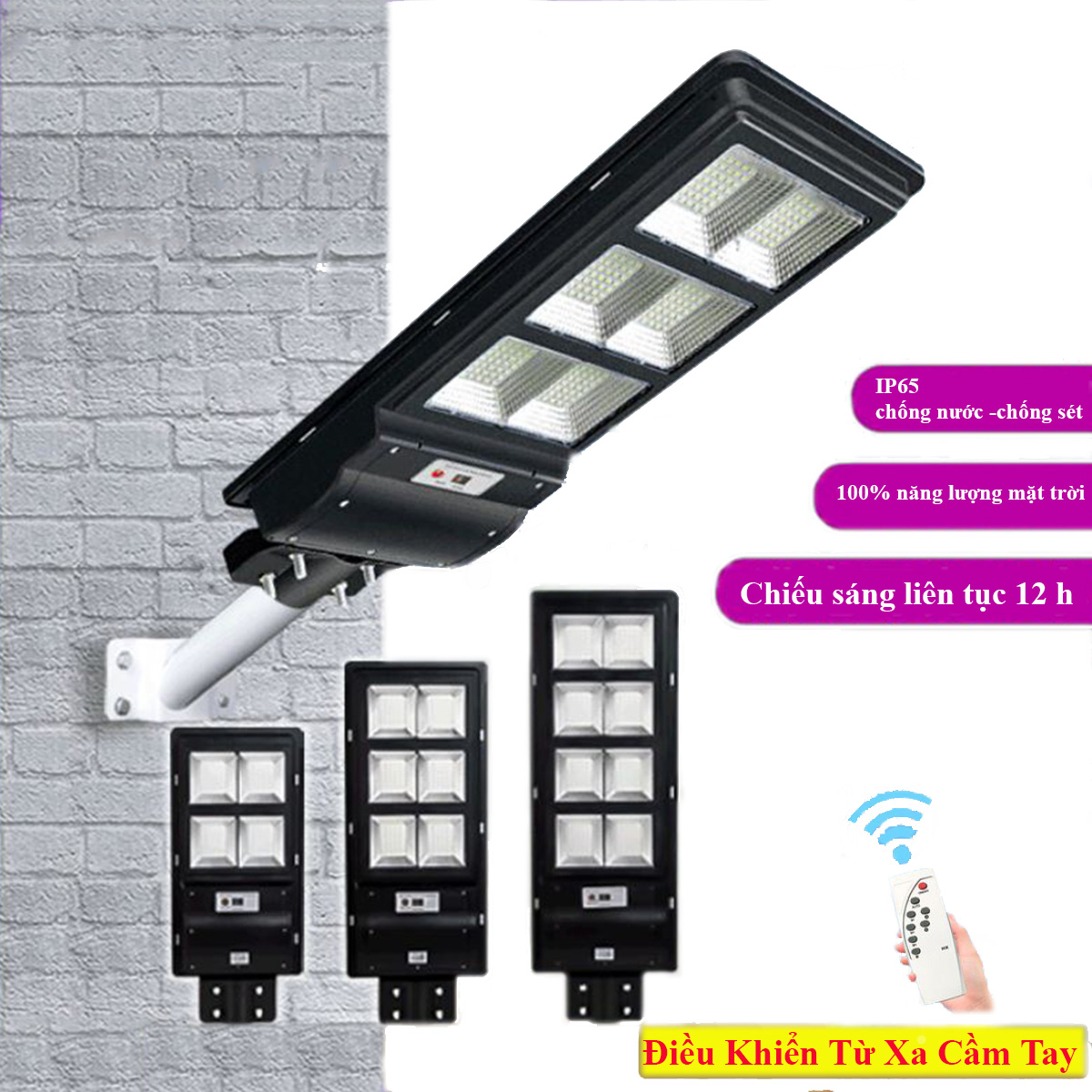 Đèn Led Năng Lượng Mặt Trời Công Suất Lớn 120w 180w 240w - Dễ dàng lắp đặt, Điều Khiển Từ Xa Cầm Tay, Đạt chuẩn IP65 chống nước, Chíp Led 5730, Hẹn Giờ Thông Minh, Radar Cảm Biến Thông Minh.