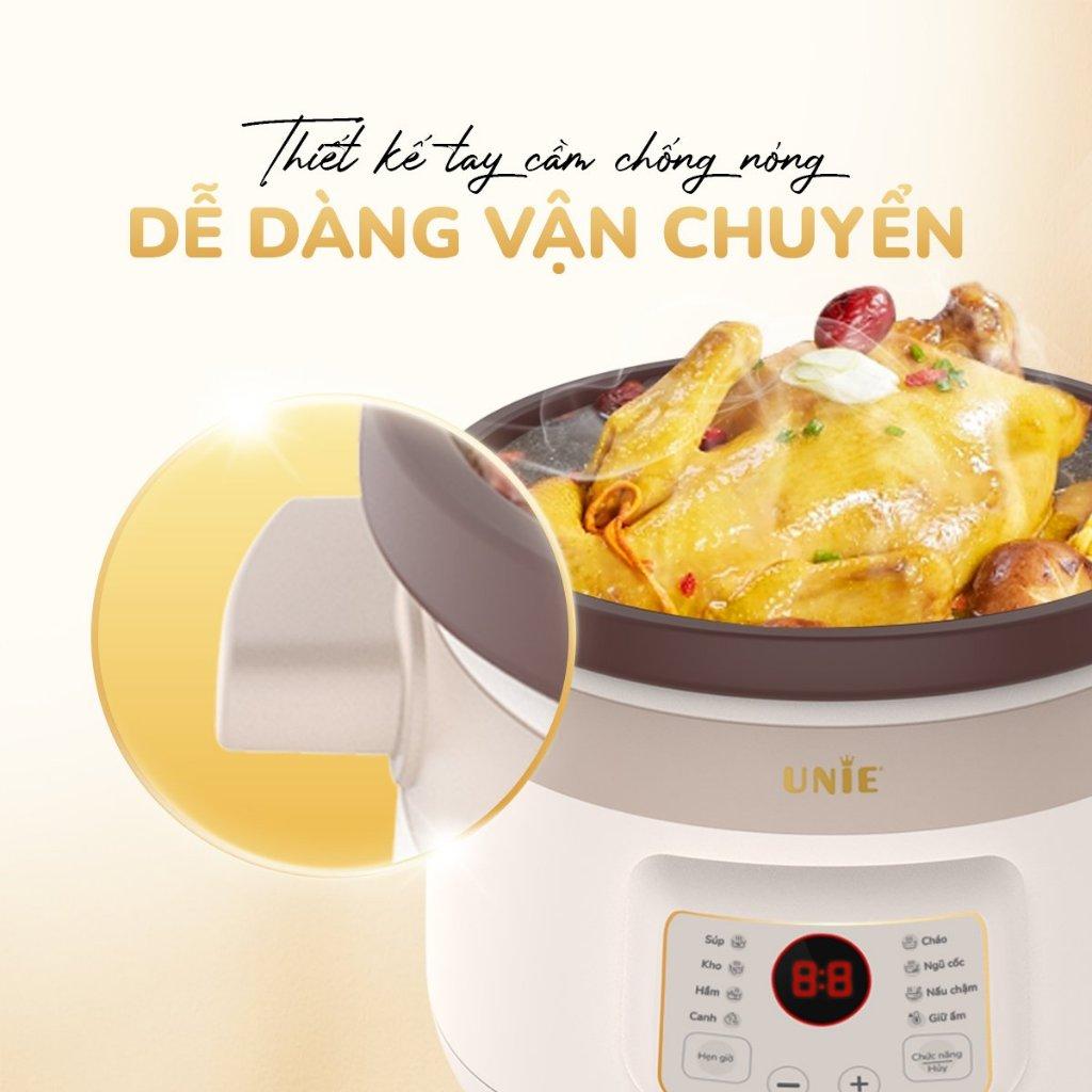 Nồi Nấu Chậm Unie USC308, Lòng Gốm Tử Sa 3.0Lit Cao Cấp, Giữ Chọn Hương Vị Dinh Dưỡng, Hàng Chính Hãng
