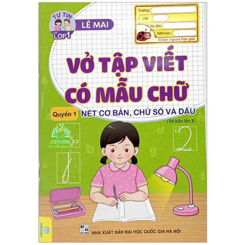 Sách - Vở Tập Viết Có Mẫu Chữ Quyển 1 - nét cơ bản, chữ số và dấu