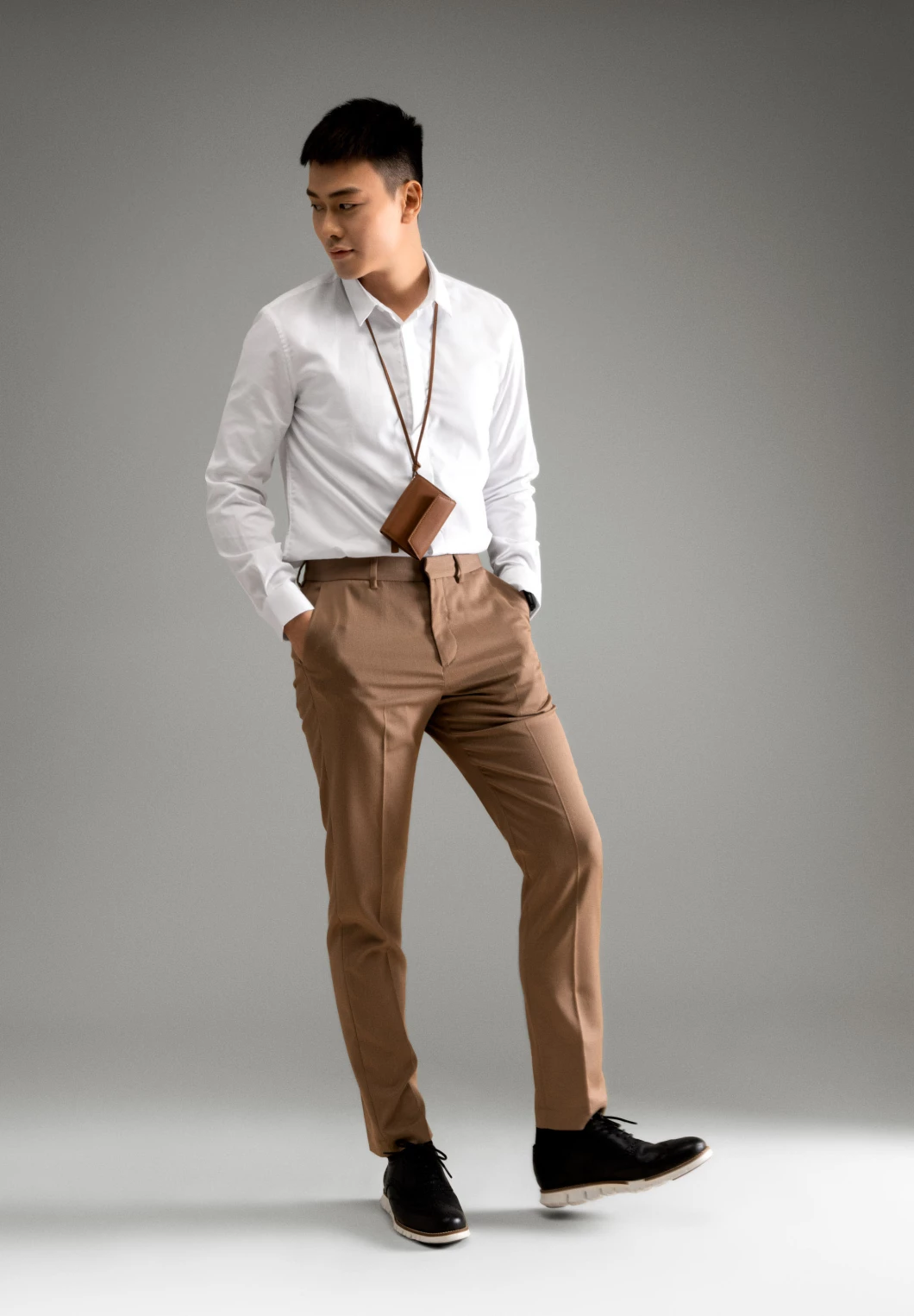 Áo sơ mi nam màu trắng tay dài ROUTINE Fitted - 10F21SHL003CR2 | LASTORE MENSWEAR