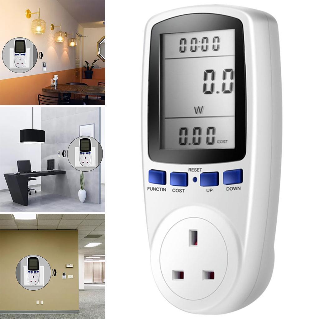 Electricity Power Meter with Large Display Screen Electricity Analyzer Plug Socket Electrical Energy Monitor