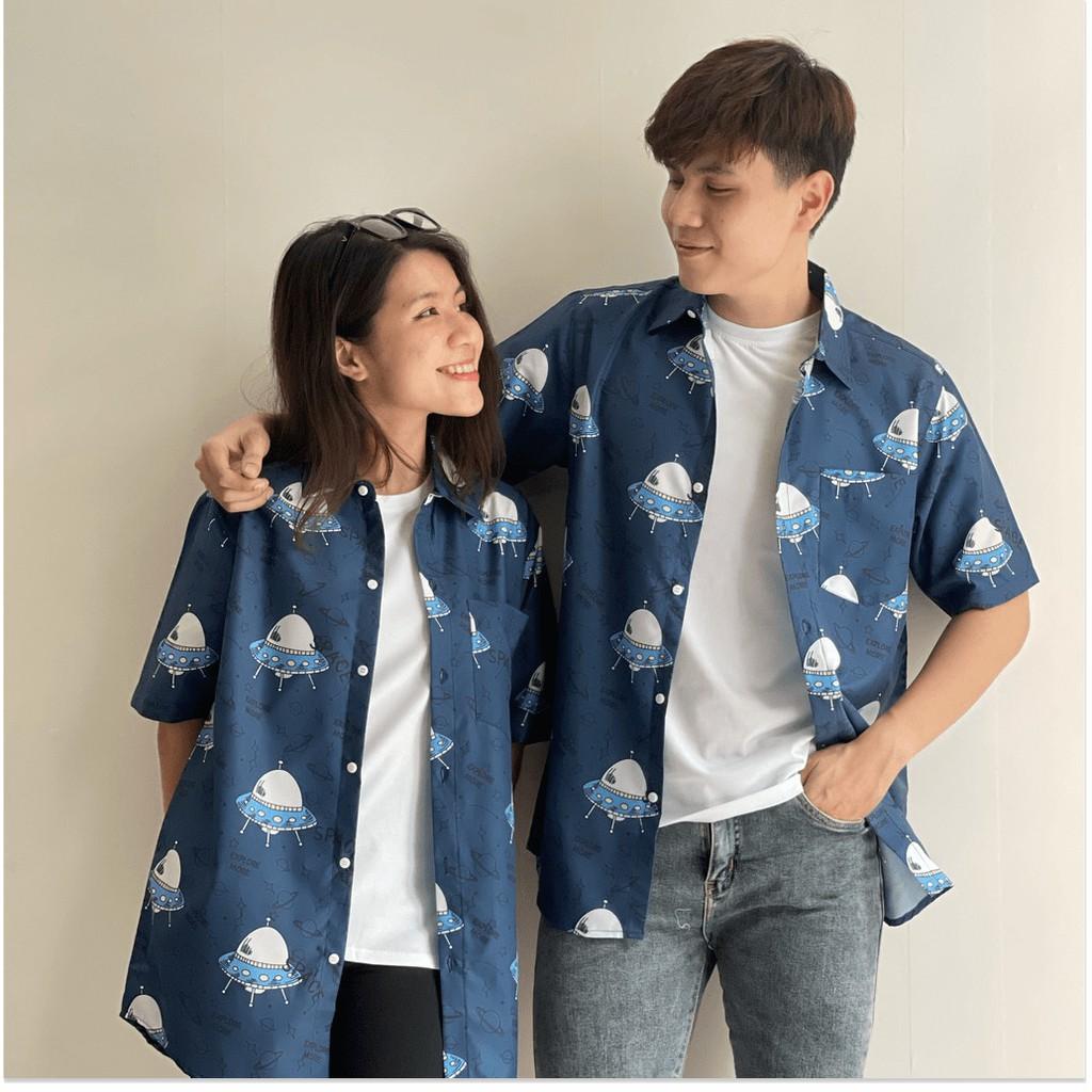 ÁO SƠ MI NAM NỮ,THIẾT KẾ HỌA TIẾT SIÊU NGẦU,CHẤT LIỆU VÃI THOÁNG MÁT THỜI TRANG VINA 1HIT FASHION