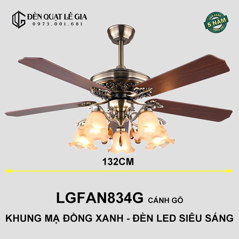 Quạt Trần Tân Cổ Điển LGFAN834GV | Quạt Trần Trang Trí Phòng Khách