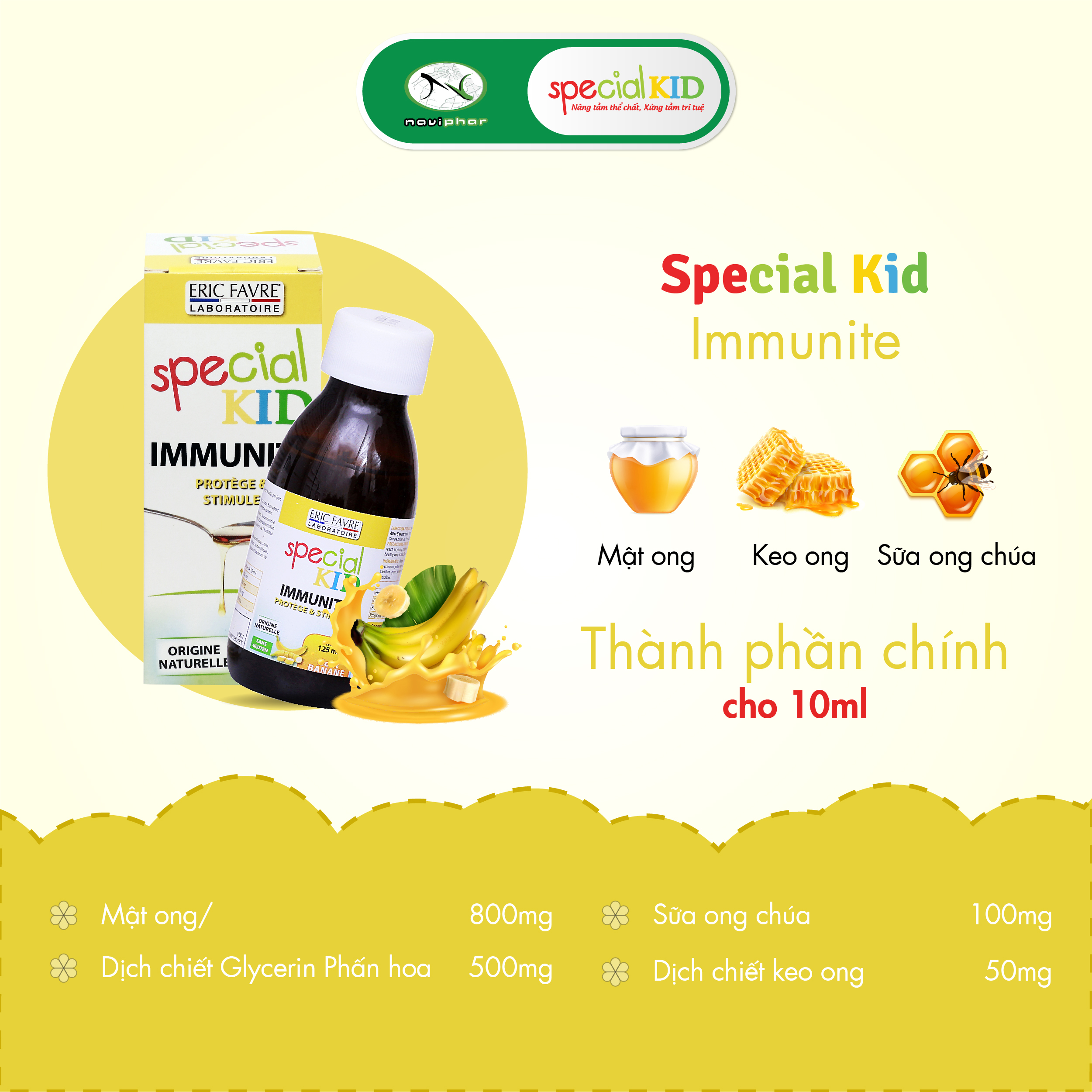 TPBVSK Special Kid Immunité - Hỗ trợ tăng cường sức đề kháng, hỗ trợ giảm nguy cơ mắc các bệnh do nhiễm khuẩn (125ml)[Siro - Nhập khẩu Pháp]