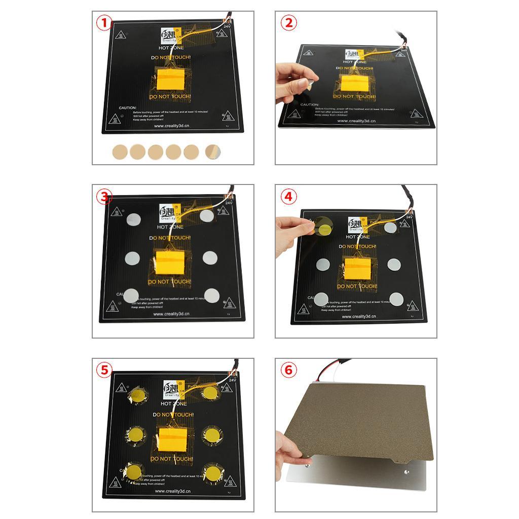 235mm Spring Steel Sheet Heat Bed Platform with Magnetic Blocks for Ender 3
