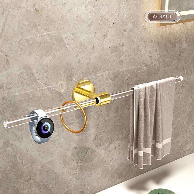 Thanh treo khăn và phụ kiện nhà tắm Clear Acrylic Towel Bar Shower Rack