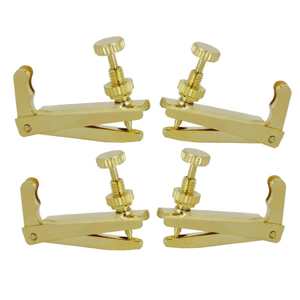 Fine Tuner 1/2-1/4 Violin Parts Accessories Musical Instrument Pack of 4