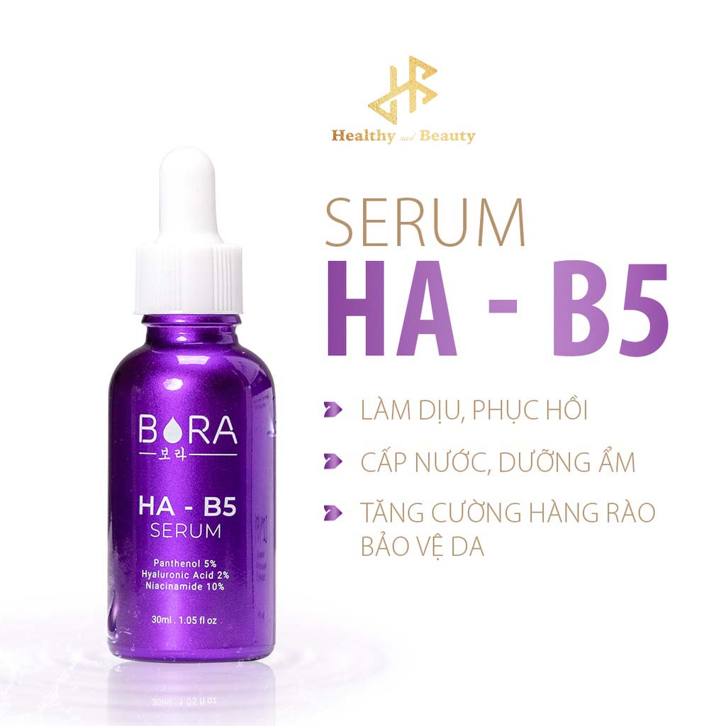 Tinh chất dưỡng ẩm, phục hồi da và dưỡng trắng Bora HA B5 Serum lọ 30ml