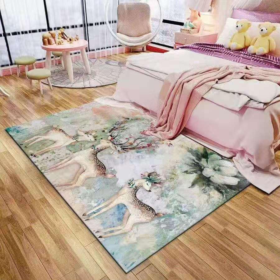 Thảm trải sàn lông cừu thảm dệt trang trí phòng khách cao cấp