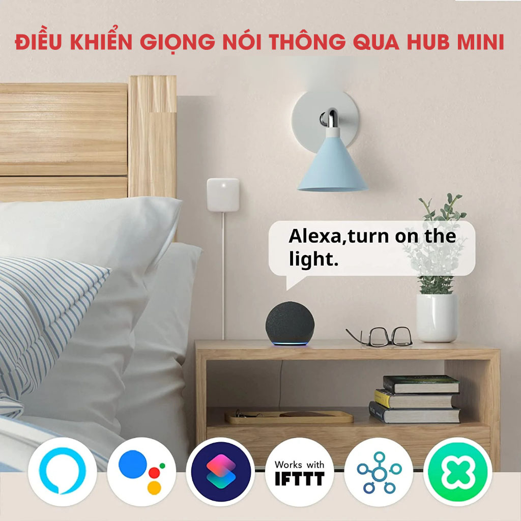 Combo Công Tắc Bot + Điều khiển trung tâm Hub Mini - Switchbot Bot + Switchbot Hub Mini - Hàng chính hãng