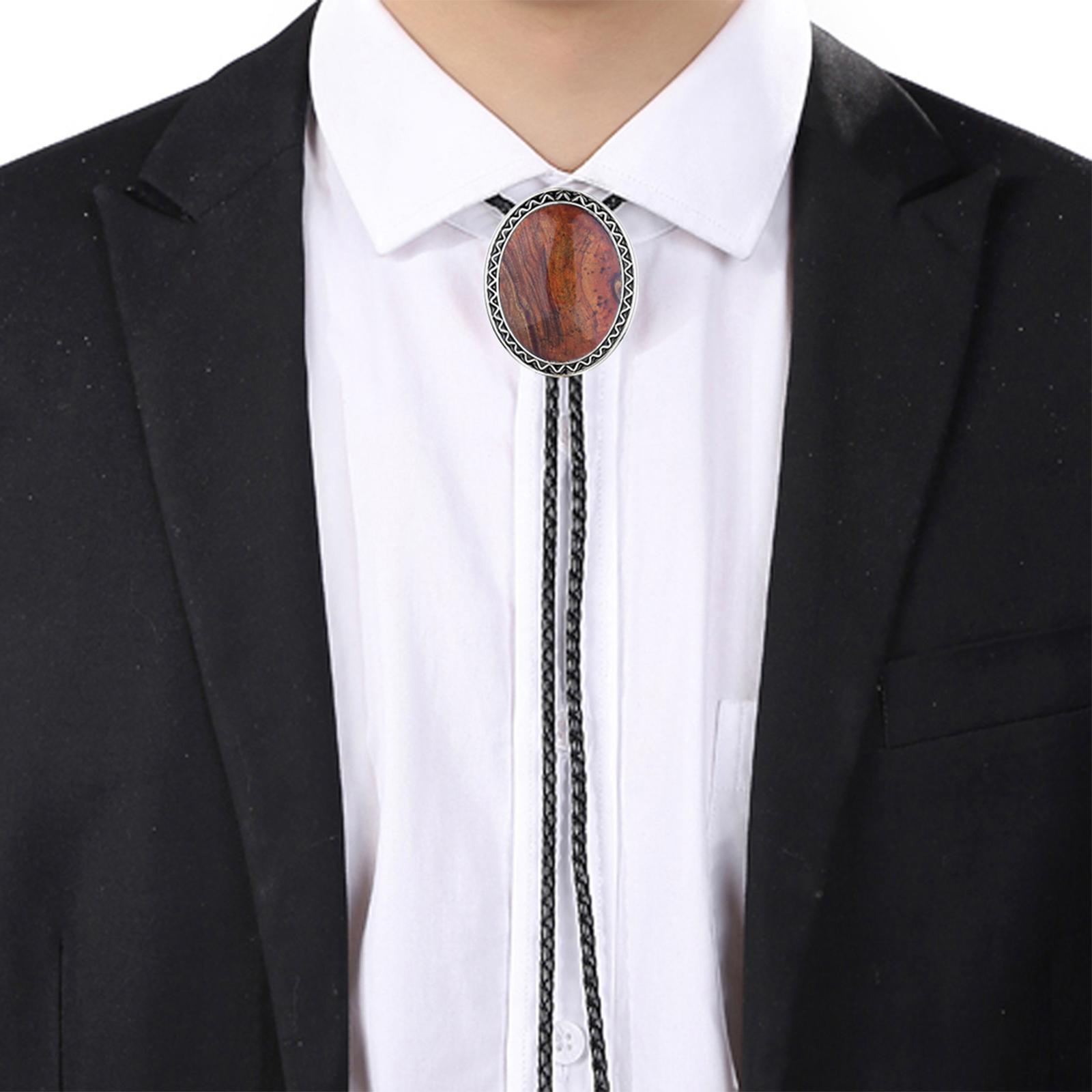 PU Bolo Tie Necktie Costume Wedding Halloween Necklace Handmade Fancy Dress
