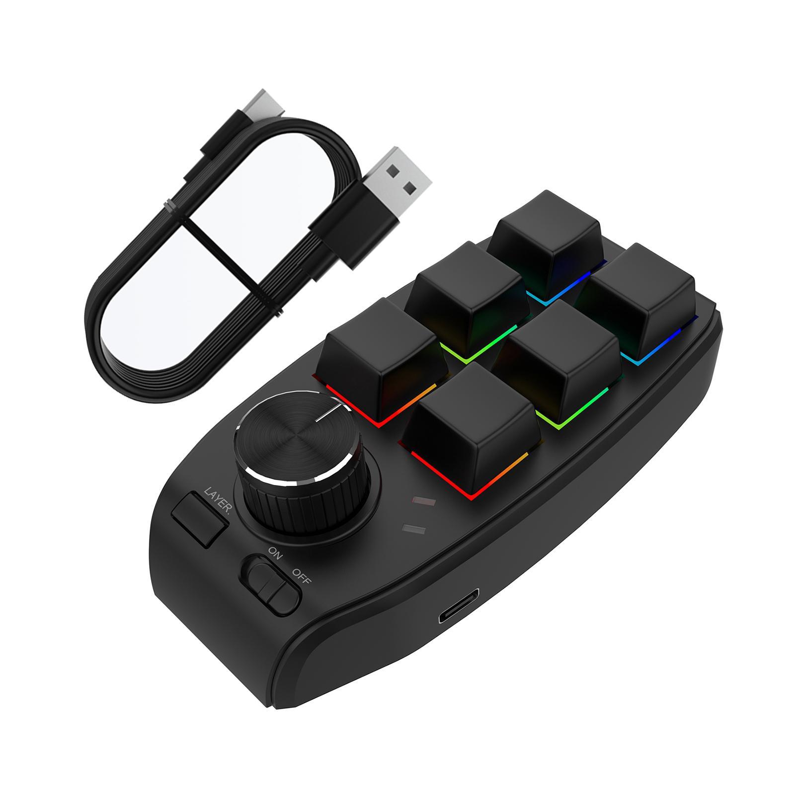 Keyboard Upgrade Parts with Knob Portable RGB for Volume Control Gaming