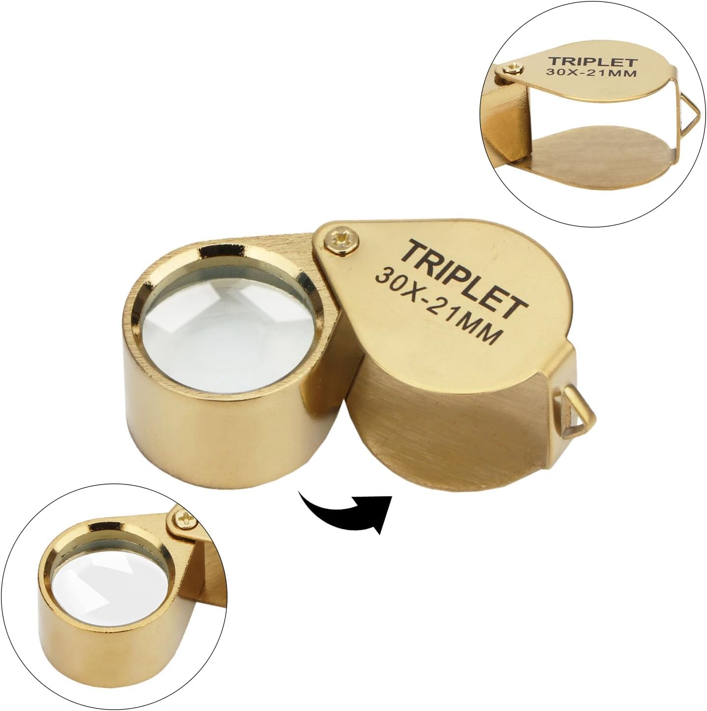 Kính lúp cầm tay TERINO LH-30X (30x, soi tem, soi đá quý, thủ công) - Hàng chính hãng