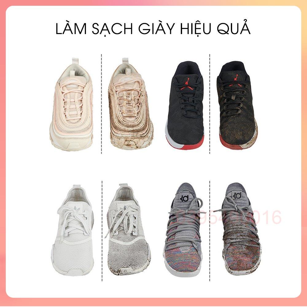 Bộ  4 chi tiết vệ sinh giày dép sneaker bằng công nghệ nano làm sạch các vết bẩn không cần dùng nước mùi thơm tự nhiên