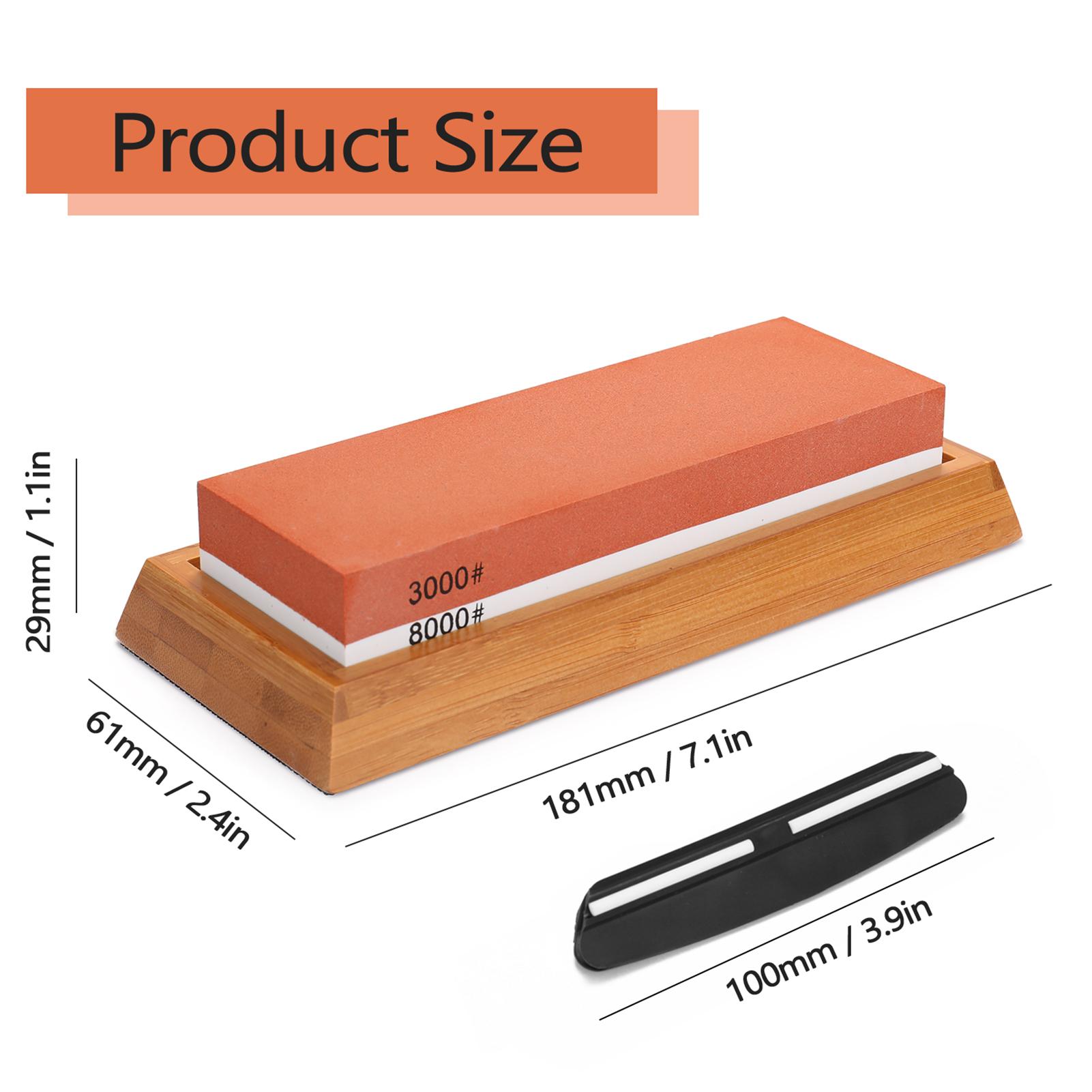 3000/8000 Grit Premium Whetstone Cut Sharpening Stone Set Professional Cutter Sharpener with Non Slip Base Home Kitchen