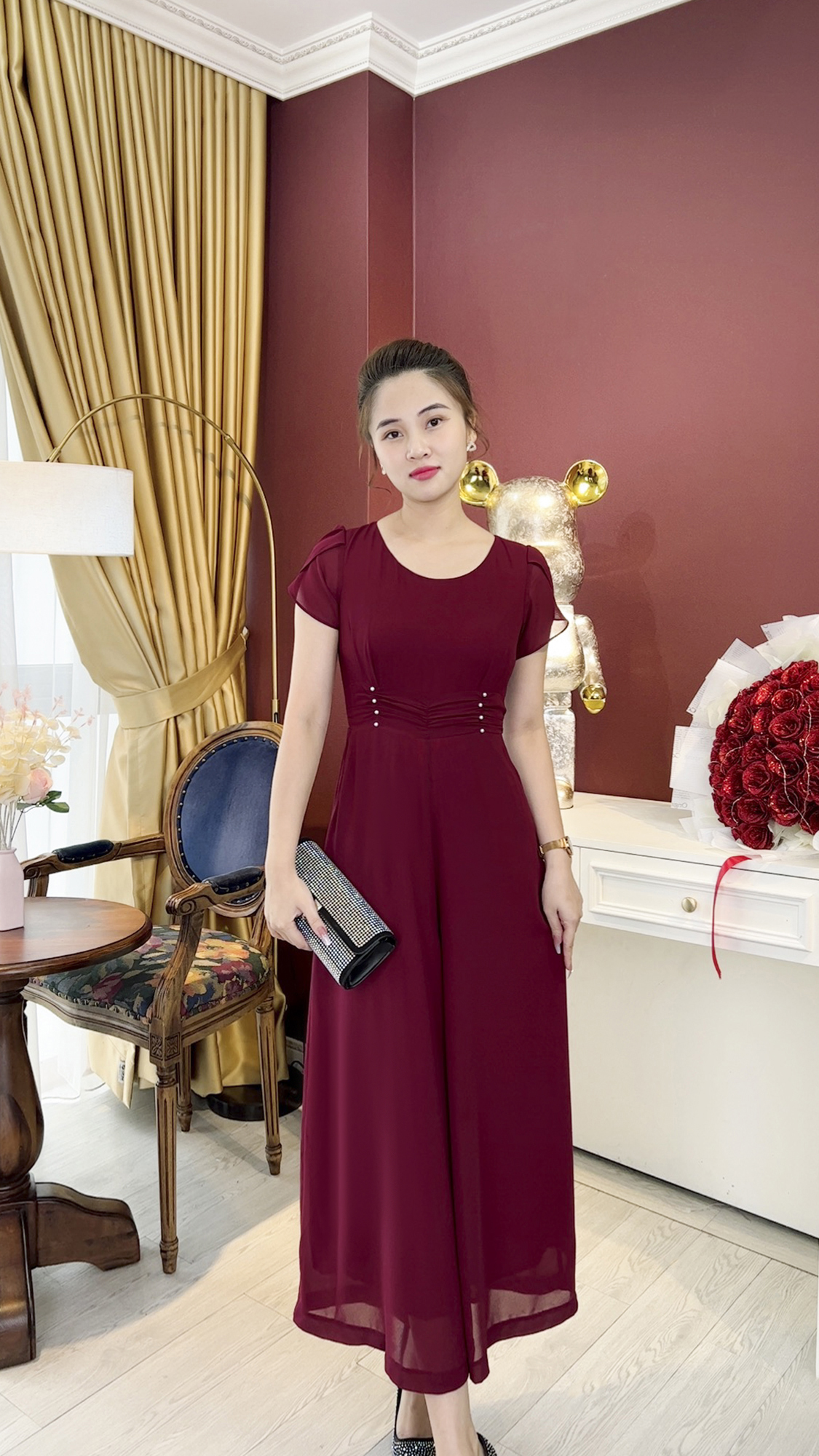 Bộ Trung Niên [ Linh Trà ] (TM 663) Bigsize Thiết Kế Trang Nhã Thanh Lịch Đi Làm Đi Tiệc Cho Bà Cho Mẹ U40 U50