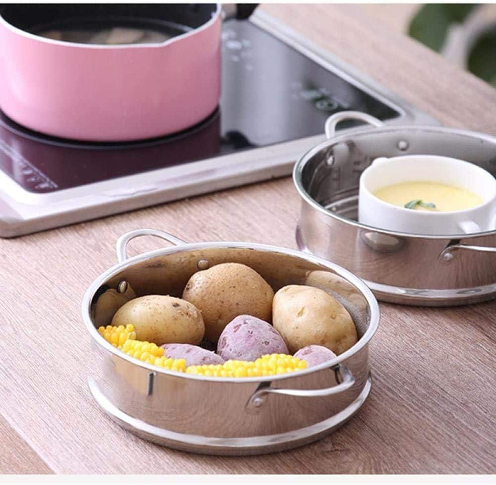 Rổ hấp rau củ, Rổ hấp bằng thép không gỉ, Khay hấp, Đường kính trong 20cm, Làm bằng thép không gỉ 304 cấp thực phẩm, Bền, Nấu lành mạnh hơn, Nhanh hơn