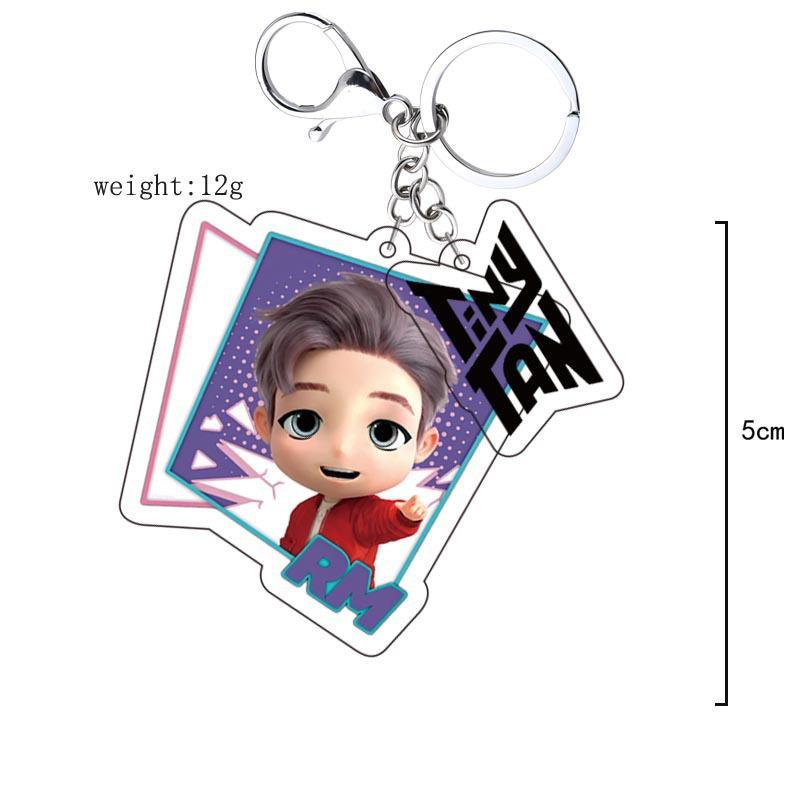 Móc khóa acrylic hình nhóm nhạc BTS- Mẫu 2