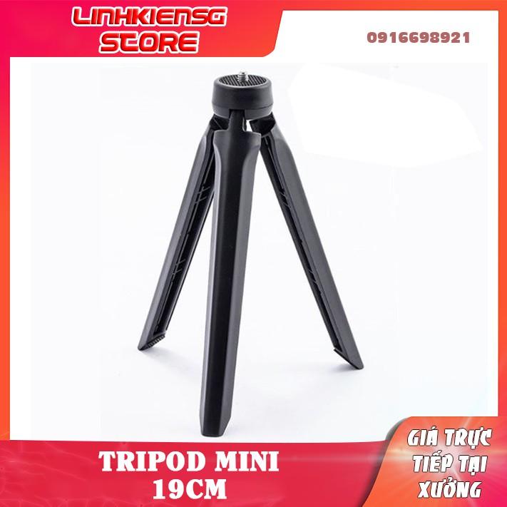 Tripod giá đỡ Gopro đèn livestream 19CM máy ảnh gậy tự sướng ren kim loại cao cấp