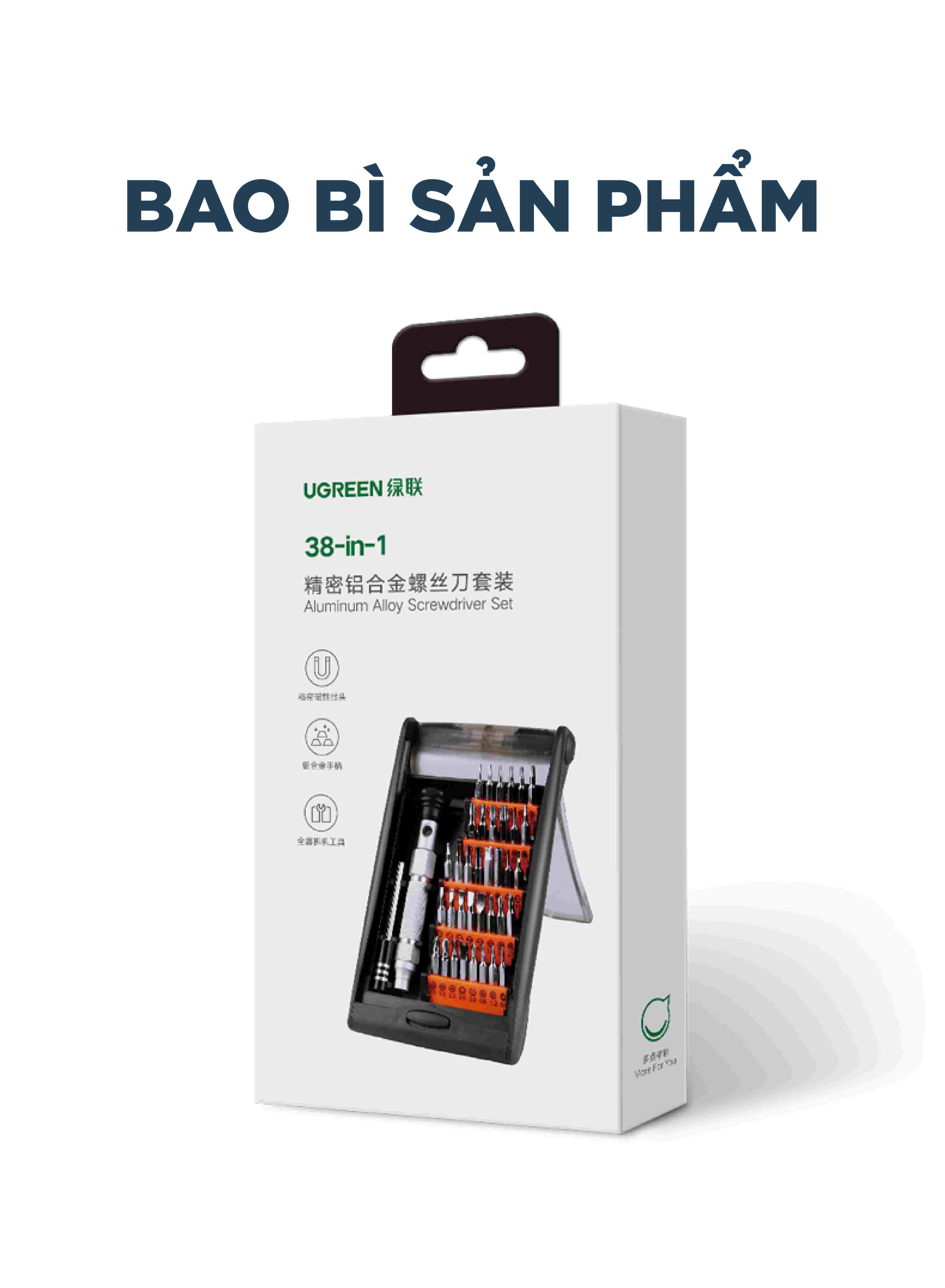 Bộ tuốc nơ vít hợp kim nhôm 38 trong 1 đa chức năng UGREEN CM372 80459 - Hàng chính hãng